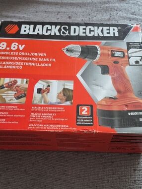 Black & Decker Cordless Drill/Driver in Orange and Black